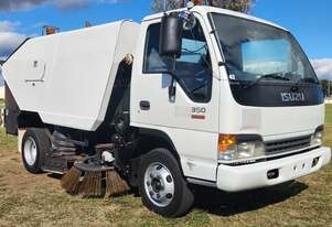 Isuzu NPR350 4x2 Automatic with Schwarze A4000 Street Sweeper Truck. Ex Council.