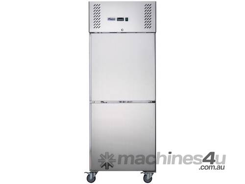 caption Ex Showroom: Fed X S/S Two Half Door Upright Freezer Xurf600S1V Qld313