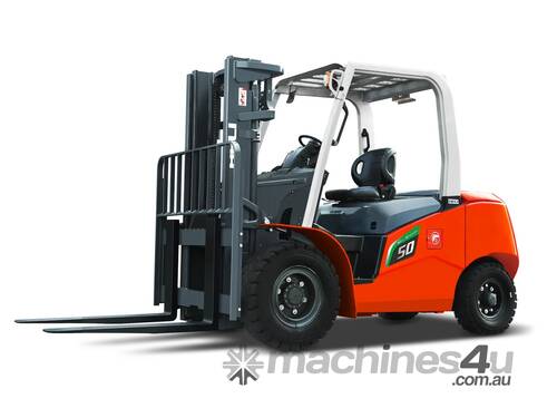 caption Heli G2 5T Electric Heavy Duty Li-Ion Forklift - 5 Year Battery Warranty