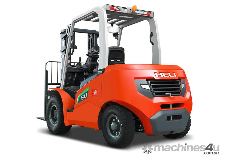 caption Heli G2 5T Electric Heavy Duty Li-Ion Forklift - 5 Year Battery Warranty