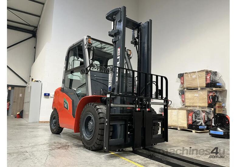 caption Heli G2 5T Electric Heavy Duty Li-Ion Forklift - 5 Year Battery Warranty