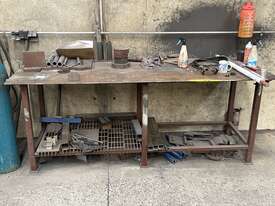 Steel Frame Workbench Includes Scrap Metal And Vice - picture0' - Click to enlarge