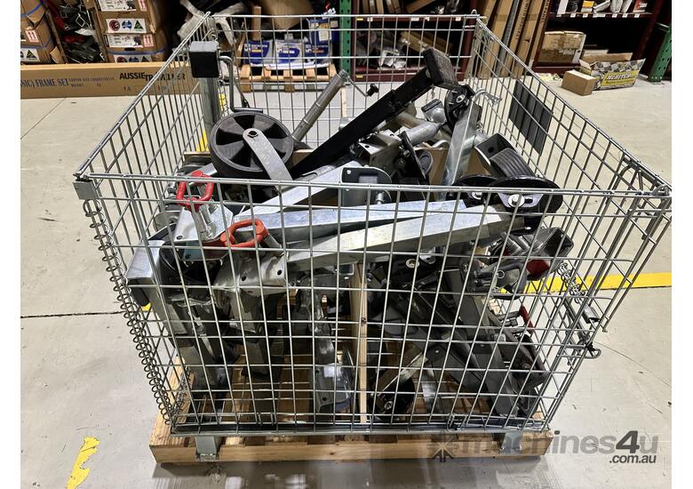 caption Cage Of Assorted Jockey Wheels And Stands