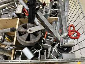 Cage Of Assorted Jockey Wheels And Stands - picture1' - Click to enlarge