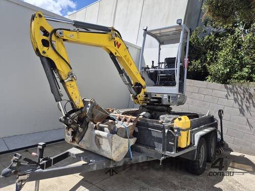 2021 Wacker Neuson EZ26 (2.6T) Excavator + 4T Tipper Trailer + Attachments