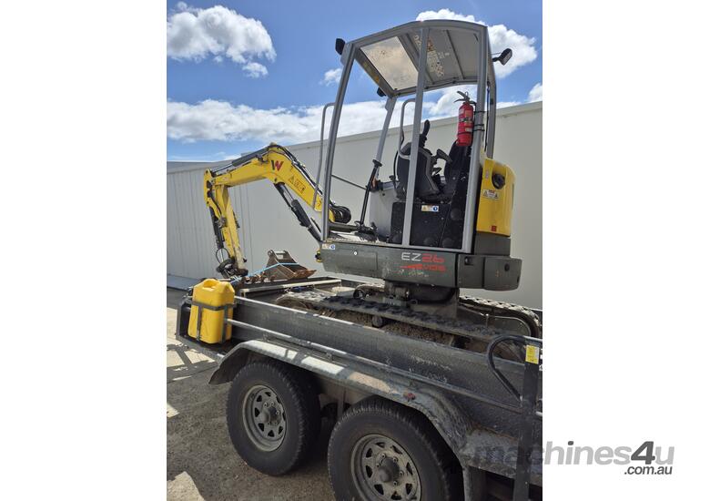 2021 Wacker Neuson EZ26 (2.6T) Excavator + 4T Tipper Trailer + Attachments