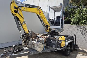2021 Wacker Neuson EZ26 (2.6T) Excavator + 4T Tipper Trailer + Attachments