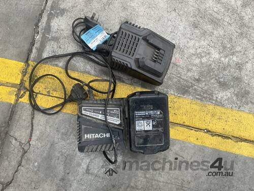 2x Single Tool Battery Fast Chargers with 1x Battery