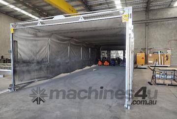 Rollabooth Spray Booth 12.5m x 5m x 3m high complete with ventilation