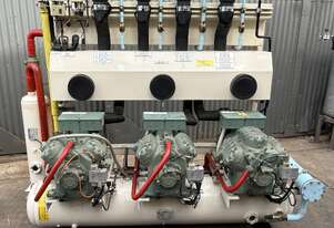 Commercial Refrigeration condensing unit 3 x Bitzer Semi-Hermetic Compressors + Receivers