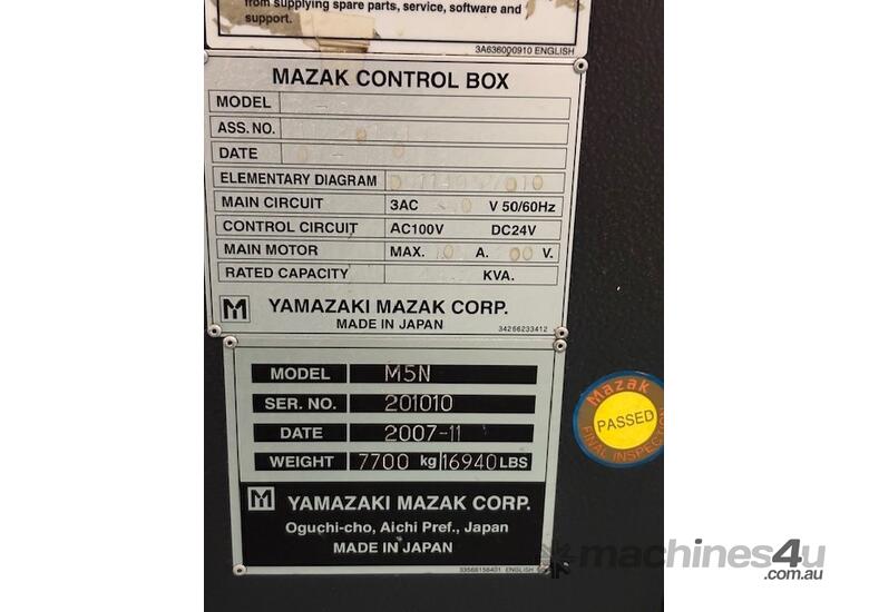MAZAK POWERMASTER CHUCKER OIL COUNTRY LATHE 7