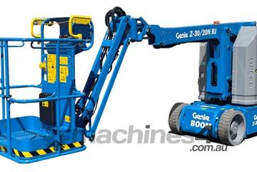 GENIE 30FT ELECTRIC - KNUCKLE BOOM LIFT - GENIE ARTICULATING JIB AND KNUCKLE - CHERRY PICKER