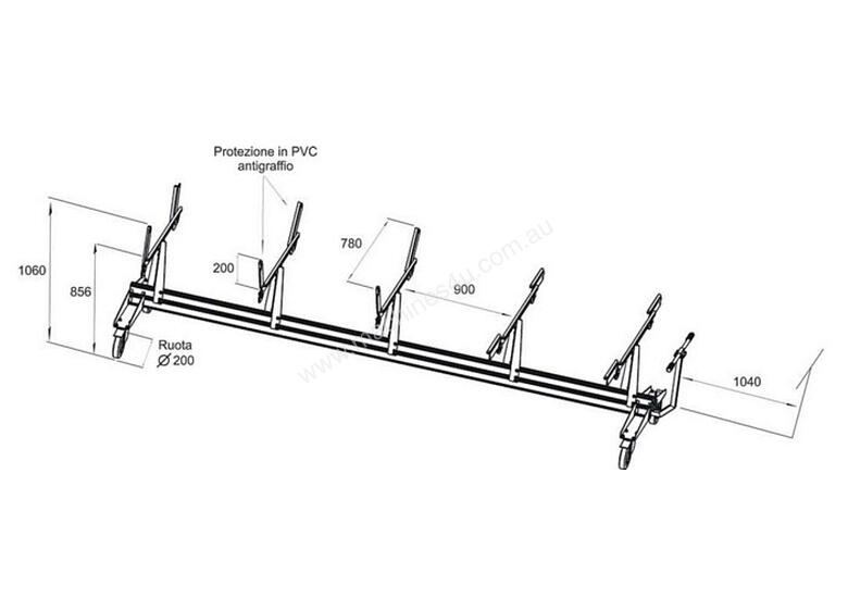 caption FOM ZIP Aluminium Window Profile Trolley