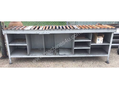 Heavy Duty Steel Roller Bench Conveyor Table 