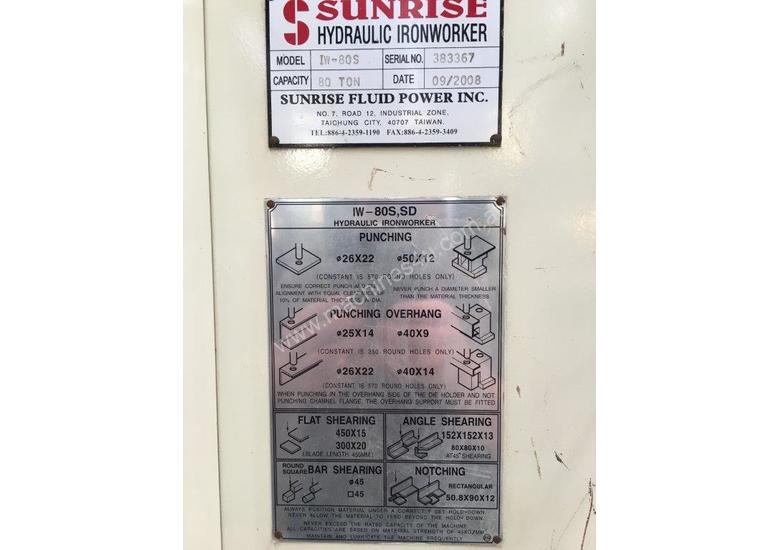caption Sunrise IW-80S Punch & Shear