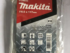 Drill Bit 8.5mmØ HSS Makita Tools Jobber Pack of 10 D-39643 - picture2' - Click to enlarge
