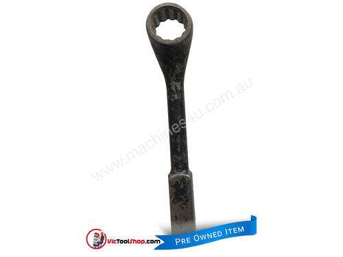 T & E Tools Ring Spanner, Ring end slogging wrench, 41mm Metric x 330mm long CRANKED