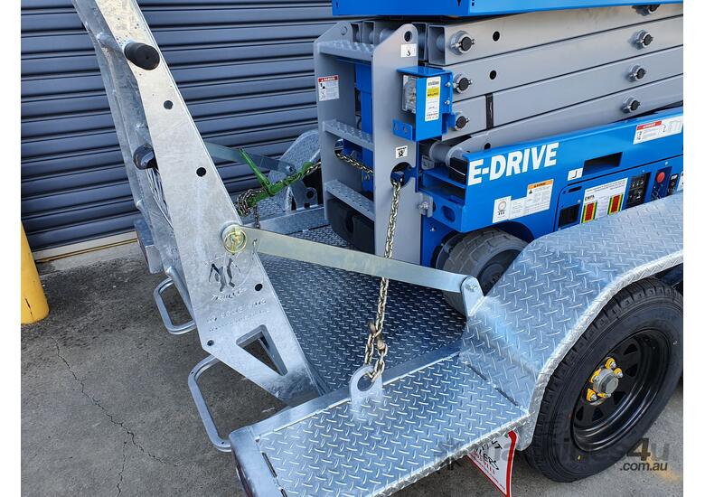 caption Hire a 19ft Electric Scissor Lift on Trailer Package – Ready for Pickup and Perfect for Any Job!