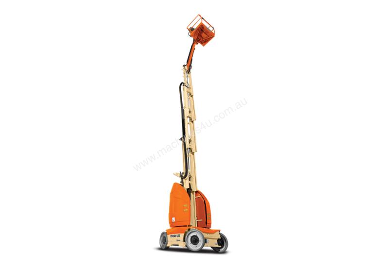 caption JLG 33 ft Vertical Mast Lift with Jib – Compact, Versatile & Ideal for Tight Spaces