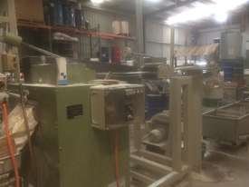 Plastics Extruder 112mm with 15 strand die, water bath, air knife, pelletiser. - picture1' - Click to enlarge