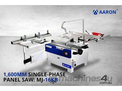 Aaron Powerful 1600 mm Single-Phase 230V Sliding Table Saw | 5HP, 3.75kW Panel Saw | MJ-16KB