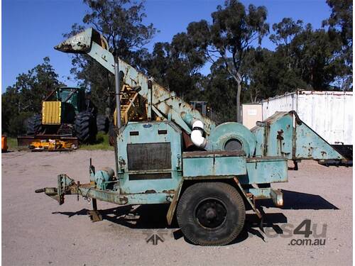 Wood chipper trailer mounted