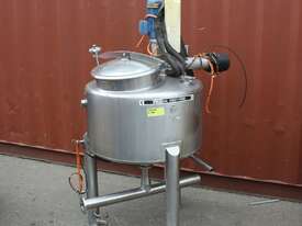 280L Cone bottom top stainless process vessel mixing tank agitator stirrer valve - picture0' - Click to enlarge