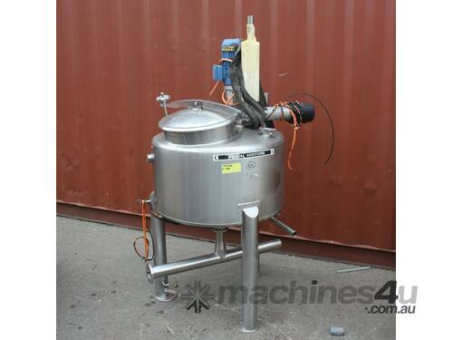 280L Cone bottom top stainless process vessel mixing tank agitator stirrer valve