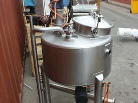 280L Cone bottom top stainless process vessel mixing tank agitator stirrer valve - picture2' - Click to enlarge