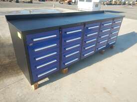 3.0m Work Bench/Tool Cabinet 25 Drawers - picture0' - Click to enlarge