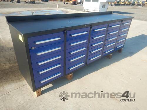 3.0m Work Bench/Tool Cabinet 25 Drawers