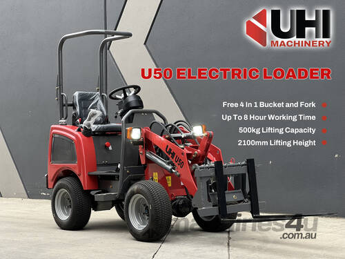 2023 UHI 500kg Rated Load Eco Friendly U50 Electric Wheel Loader