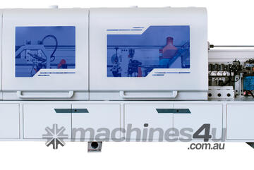 KDT Fast, heavy duty corner rounding edger with return conveyor