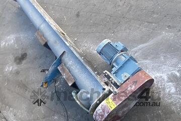 2.8m long x 150mm helical steel auger screw feeder conveyor elevator 1.1kW