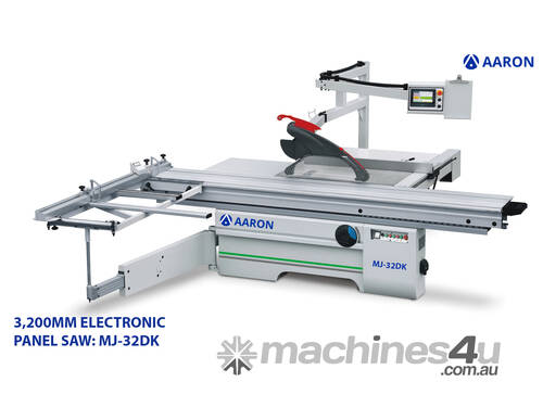 AARON 3200mm Precision Electronic digital Heavy-Duty Sliding Table Saw | 3-Phase Panel Saw | MJ-32DK