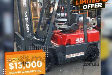 NISSAN FORKLIFT | 2.5 Ton | 4500mm Height | LPG | Side Shift inc