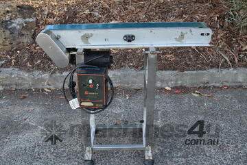 Motorised Variable Speed Narrow Belt Conveyor - 0.8m long *