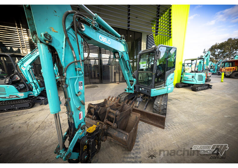 caption KOBELCO SK45SRX-6 EXCAVATOR