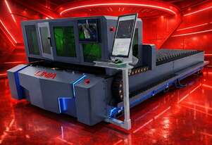 LINIA FIBER LASER | 1.5KW MAX | 4 x 2M |BOCI HEAD | CYPCUT CONTROLLER | SEMI ENCLOSED TABLE