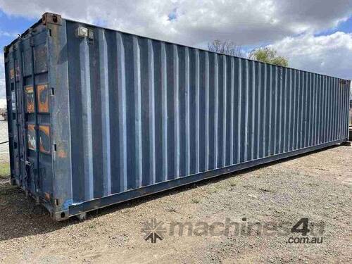 Blue 40' Shipping Container - fitted with fluro lights