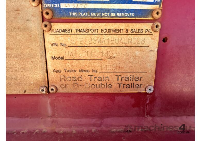 caption 2008 Roadwest Transport Equipment Dolly