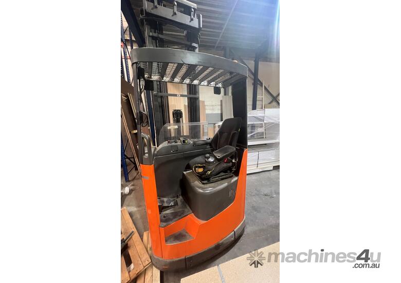 caption 2006 Nissan Electric Sit on High Reach Forklift- Well Maintained!