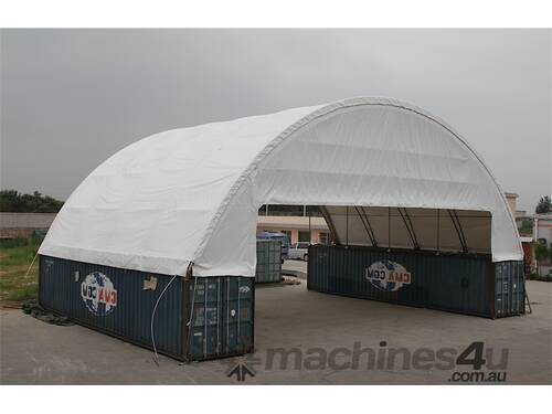 60ft x 40ft Container Shelter – No End Wall, Cost Effective!