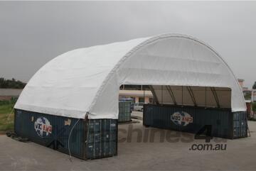 60ft x 40ft Container Shelter No End Wall, Cost Effective!