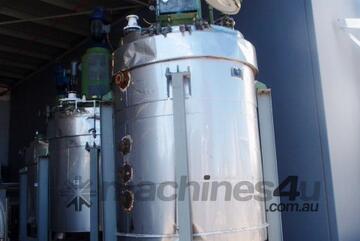 Glass Lined Jacketed Mixing Batch Reactor, 6300Lt