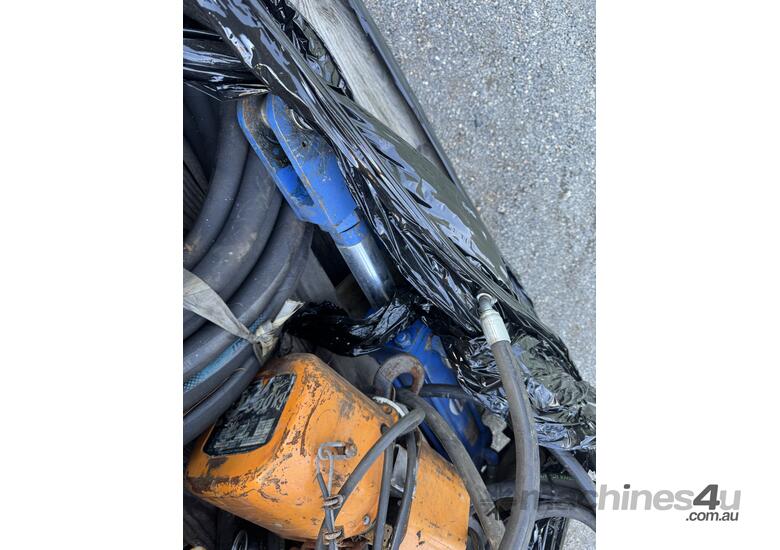 caption Miscellaneous Pallet of Pumps, Hoses & Hoist