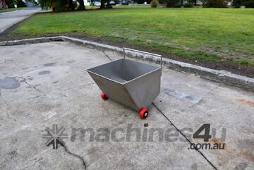 Stainless Steel Dump Bin Tank Tub Trolley - 200L
