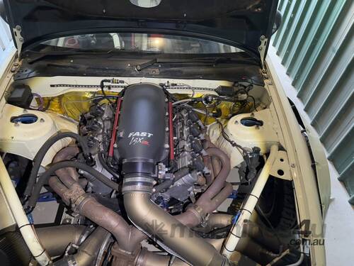 caption Circa 1990s Nissan Silvia 180SX Drift Car *In Situ*