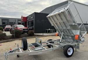 8 5 Single Axle Hydraulic Tipper Trailer Galvanised with Cage & 1800kg ATM
