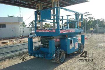 Genie GS2669 2011 25ft Wide Deck Scissor Lift - 680kg SWL, 4WD Rough Terrain